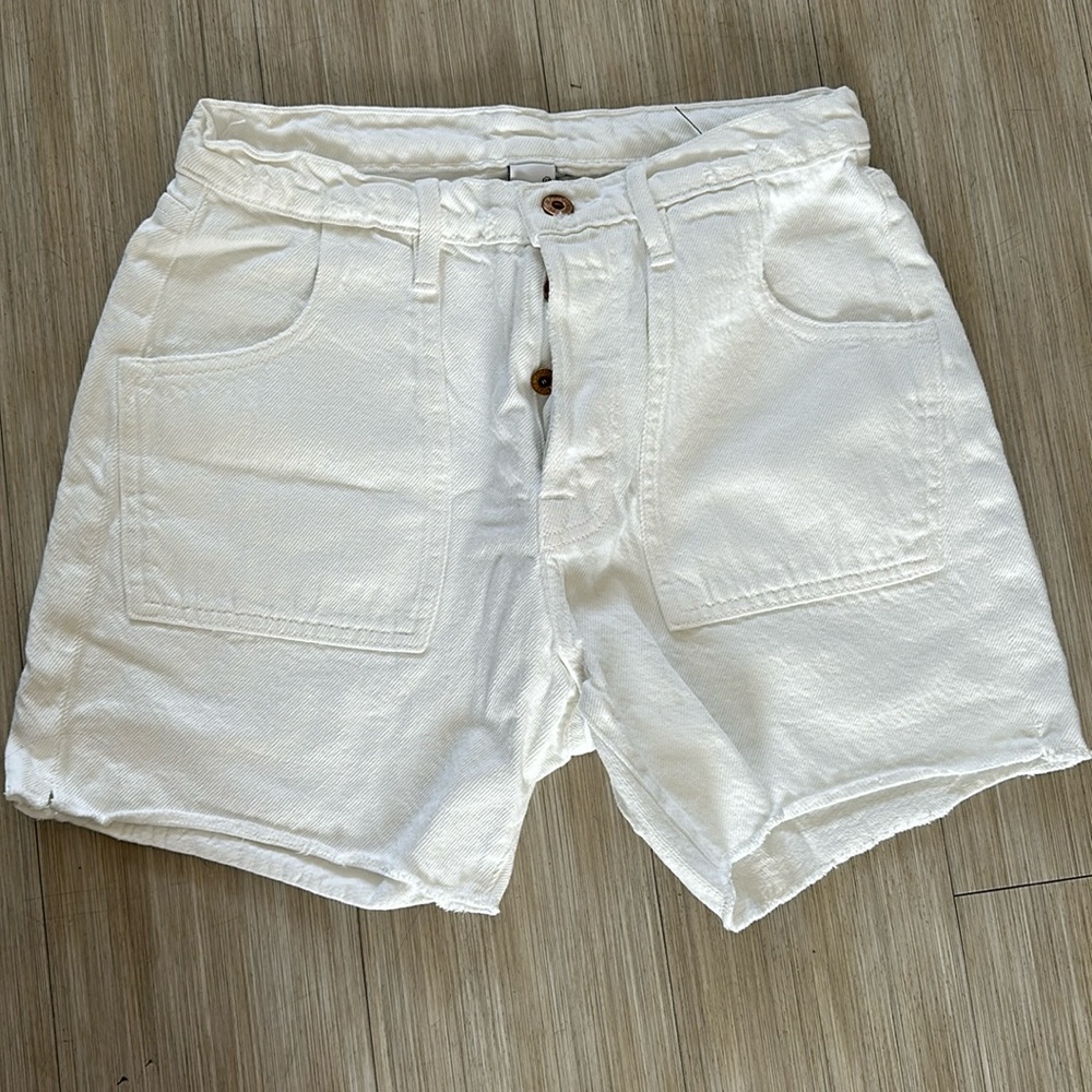 NSF white jean short NWOT